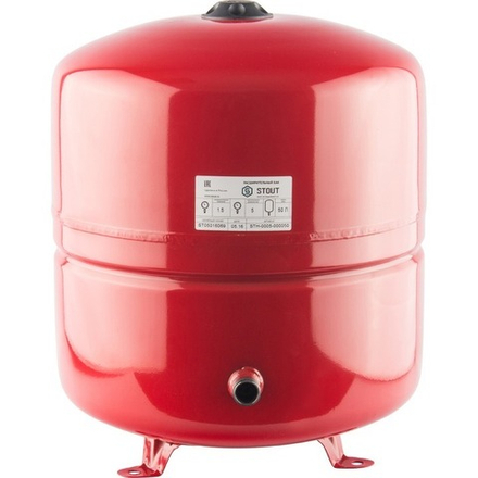 STH-0005 Расширительный бак на отопление 50 л. (цвет красный)