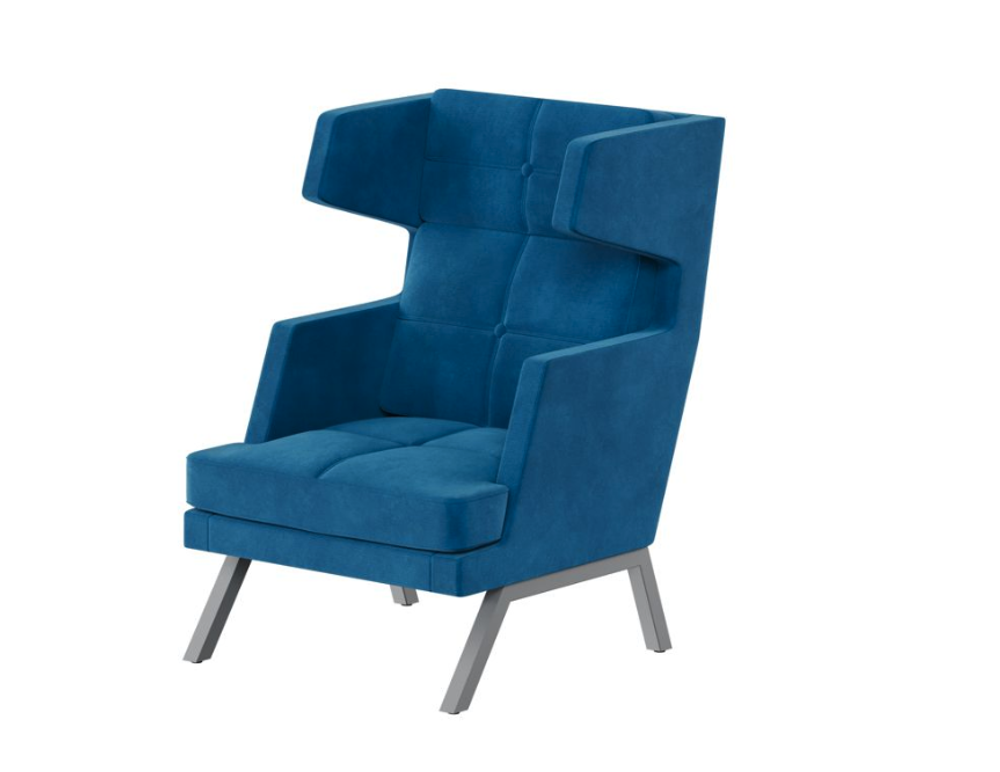 Мягкое кресло с высокой спинкой с декором из пуговиц ALDB-01 АЛДО