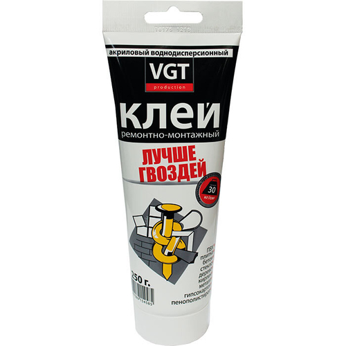 Клей ремонтно-монтажный прозрачный 0,28 кг (12) ВГТ