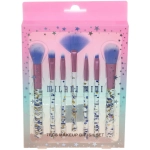 Кисти для макияжа 7шт «ДИ МАРКО», синие блестки, 16*20см/19,5см