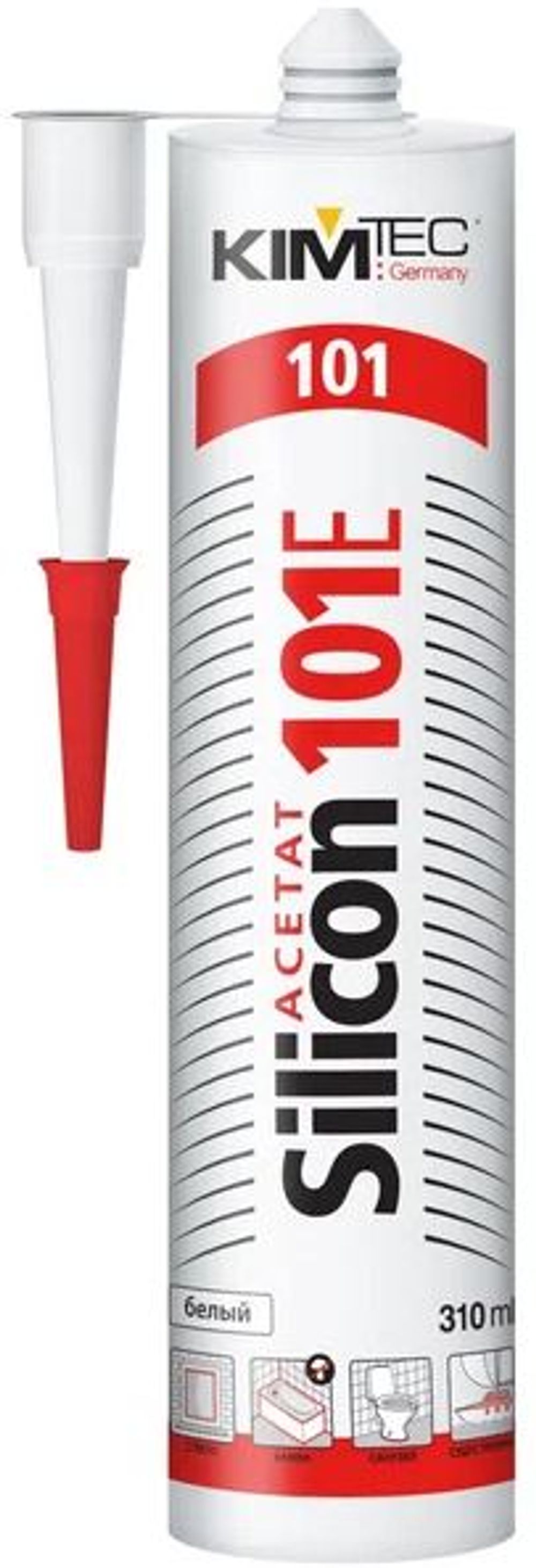 Герметик силиконовый универсальный Коричневый, 310мл, 101Е KIM TEC