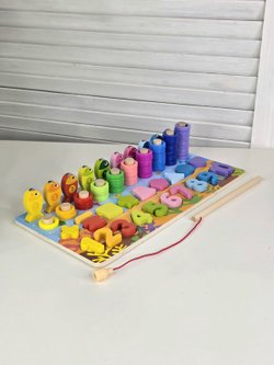 Игровой развивающий набор сортер 6в1 деревянный (201515983)