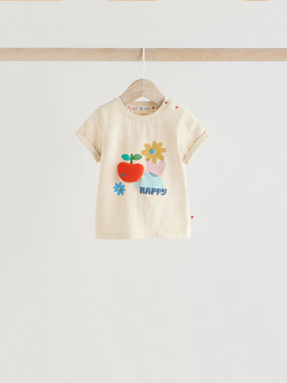 Футболка и легинсы в комплекте для малышей Next E66-978, 3 шт., Молочный, Голубой, Красный