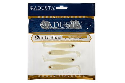 Приманка ADUSTA Penta shad 3" (#001 White Glow)