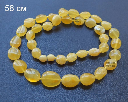 бусы из жёлтого янтаря