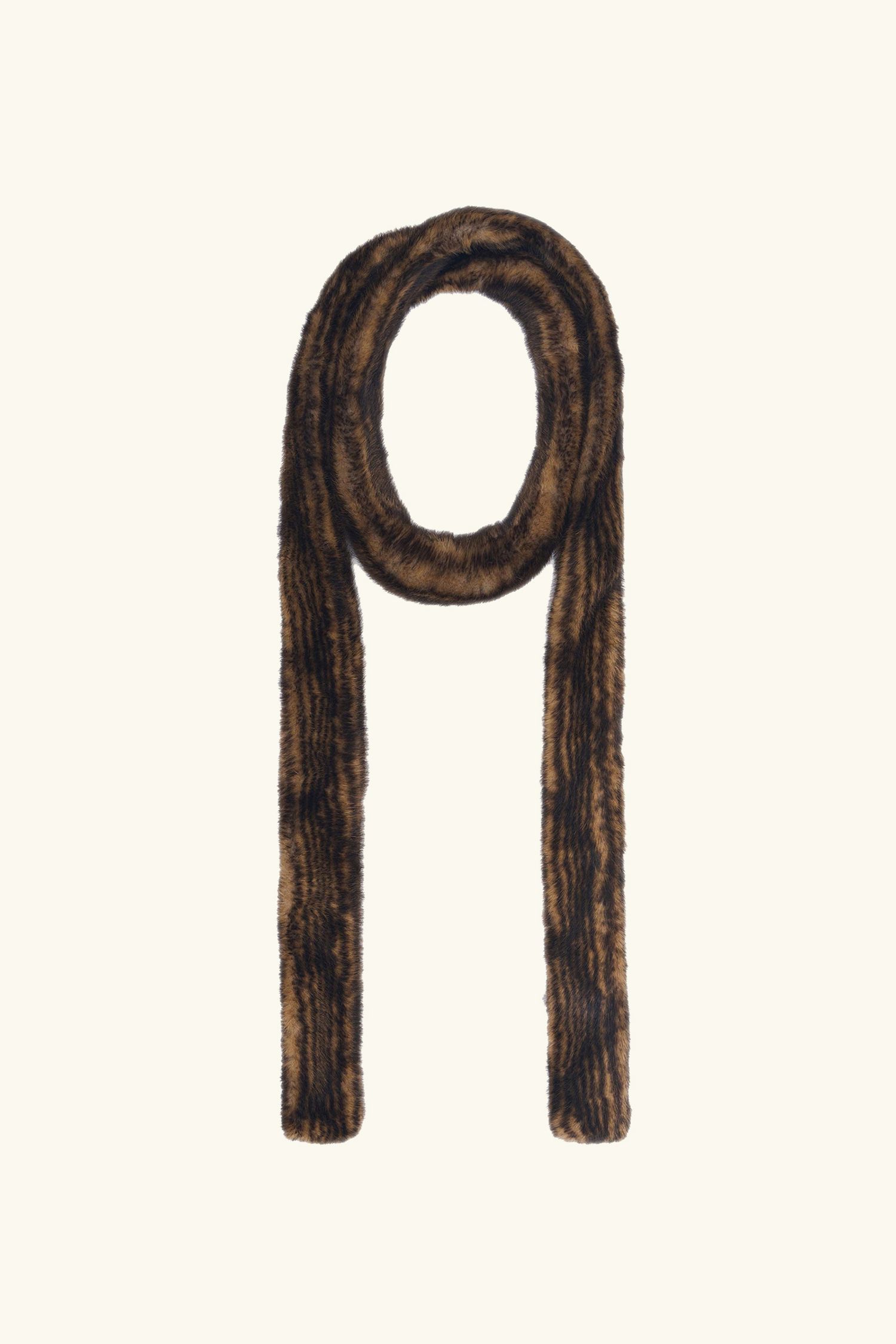 Шарф меховой (Gorgette), коричневый