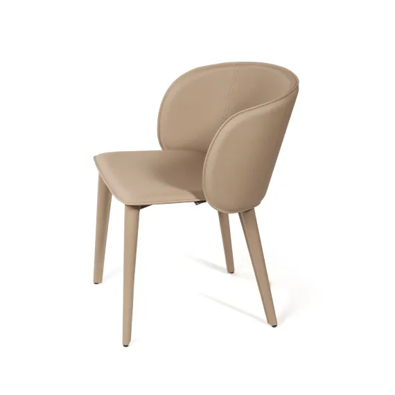 Стул Ornella, кожа фактурная серый