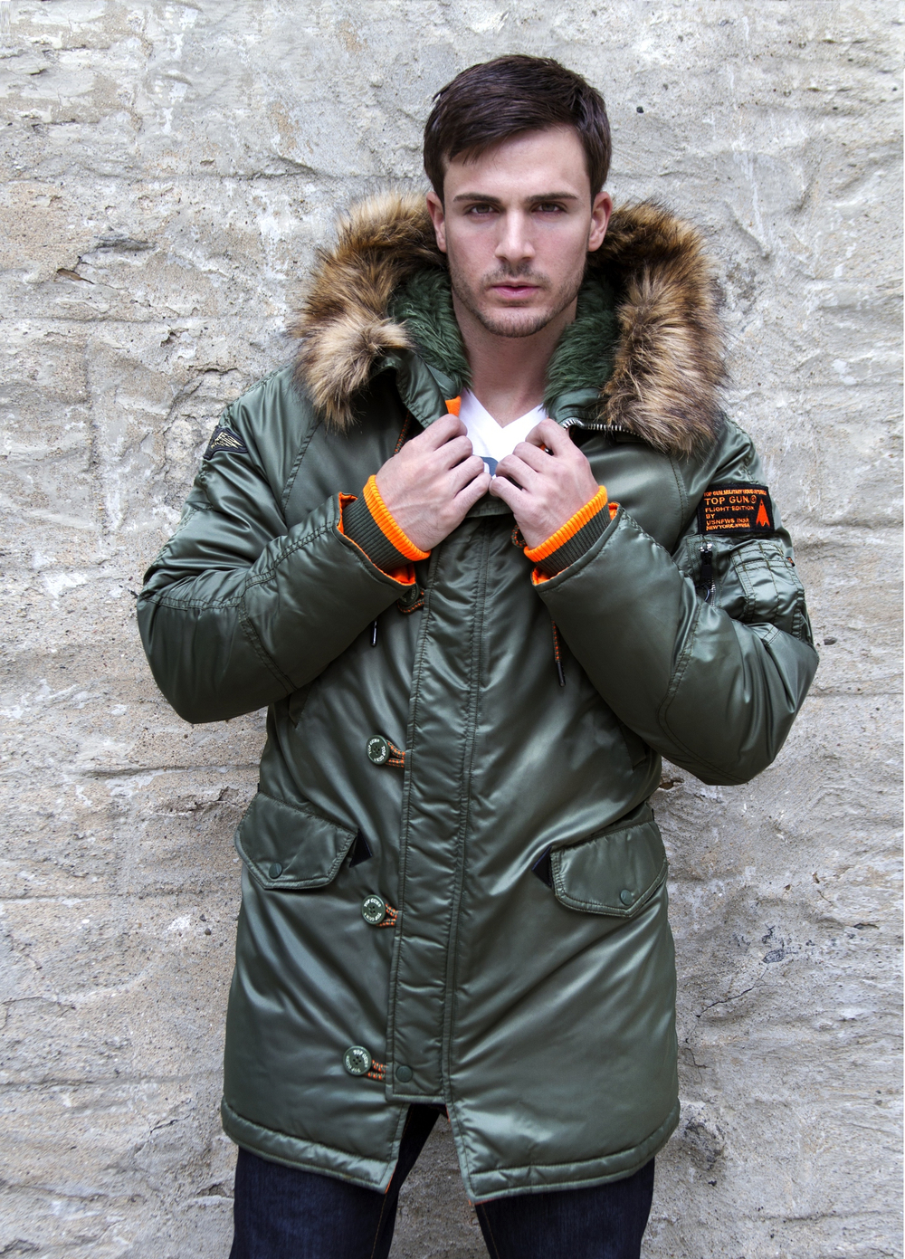 Куртка Аляска - Slim Fit N-3B Top Gun (оливковая - S.green)