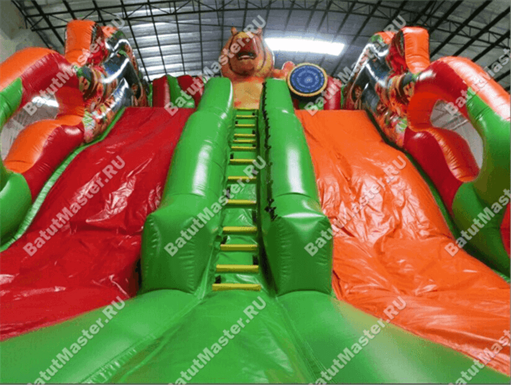 Батут-горка "Лев" 13*7.5*10 м