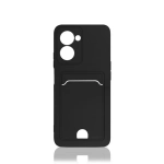 Силиконовый чехол с отделением для карты для Realme C33 black DF