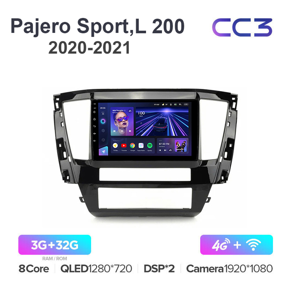 Teyes CC3 10,2"для Mitsubishi Pajero Sport, L 200 2020-2021