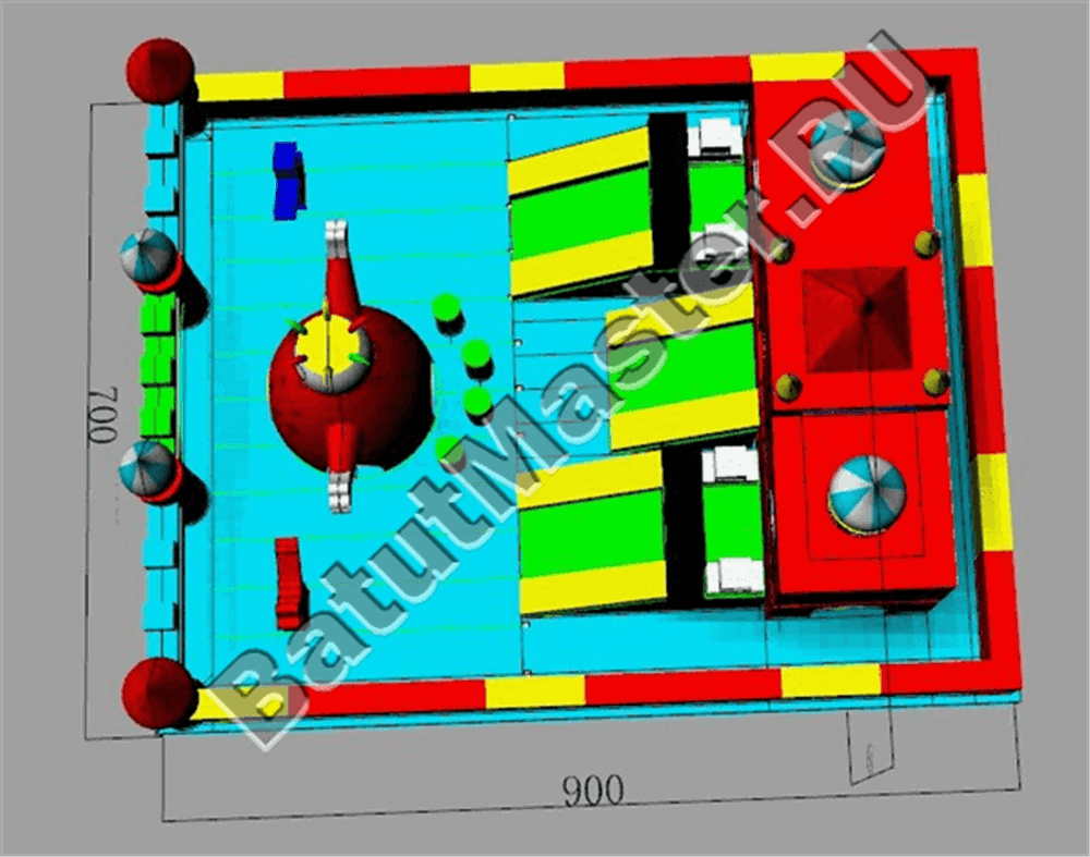 Коммерческий надувной батут "Страна клоунов"