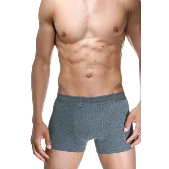 Набор мужских трусов боксеров 3в1 (бирюзовые с принтом, темно-синие, серые)  DARKZONE DZN9038