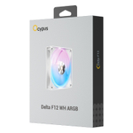 Вентилятор для корпуса Ocypus Delta F12 WH ARGB, 120x120x25mm, 4-PIN PWM, 500-2000 RPM, 29 DBA