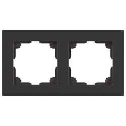 Рамка для розеток и выключателей Intro Accent 6-502-07 на 2 поста, СУ, графит