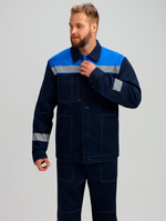 Костюм Лигор-1 СОП (тк.Саржа,250) брюки, т.синий/васильковый