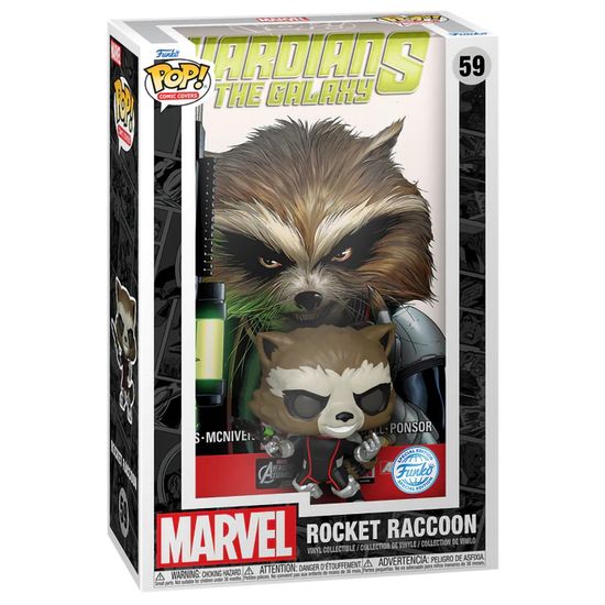 Фигурка Funko POP! Comic Covers Marvel Guardians of the Galaxy Rocket Raccoon (Exc) (59) 81839 / Фигурка Фанко ПОП! по мотивам вселенной "Марвел", Енот Ракета