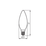 Филамент светодиодные лампы KANLUX XLED C35 E14 6W 4000К NW-M