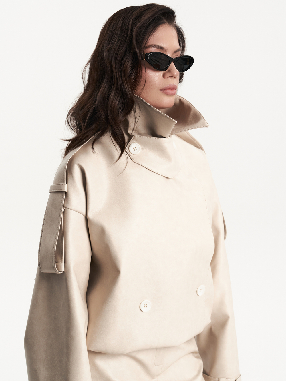 Косуха экокожа в молочном цвете