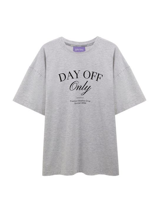 Футболка "Day off only" серая