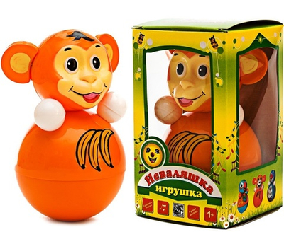 Неваляшка "Обезьянка" в художественной упаковке 150 мм 6С-021