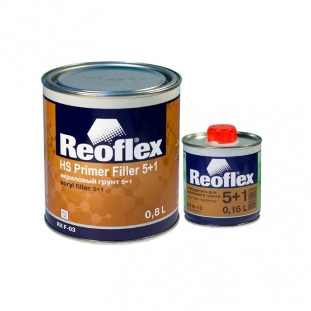 REOFLEX Грунт 5+1 REOFLEX Белый (0,8л+отв.0,16л) (к-т)