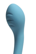 Голубой силиконовый стимулятор для точки G - 17 см. (Цвет: голубой)