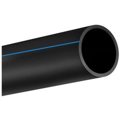 Труба ПНД 32х2,0 SDR17 черная с синей полосой, питьевая (200)
