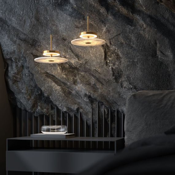 Подвесной светодиодный светильник Eurosvet Thasos 40342 LED латунь