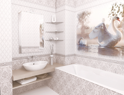 Панель ПВХ фотопечать 3D Panda Дамасский узор 2700х250 мм