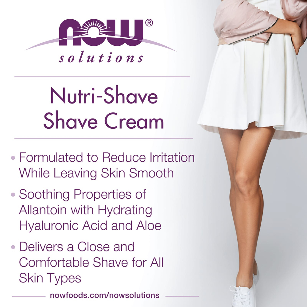 NOW Foods, Solutions, Nutri-Save™, натуральный крем для бритья, 237 мл (8 жидк. унций)