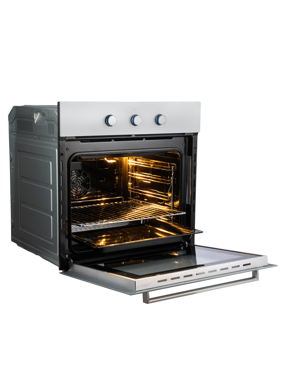 Духовой шкаф электрический встраиваемый MBO 6709-01 (WHITE) белое стекло, 70л, 9 режимов, до 250 Со (MACBI)
