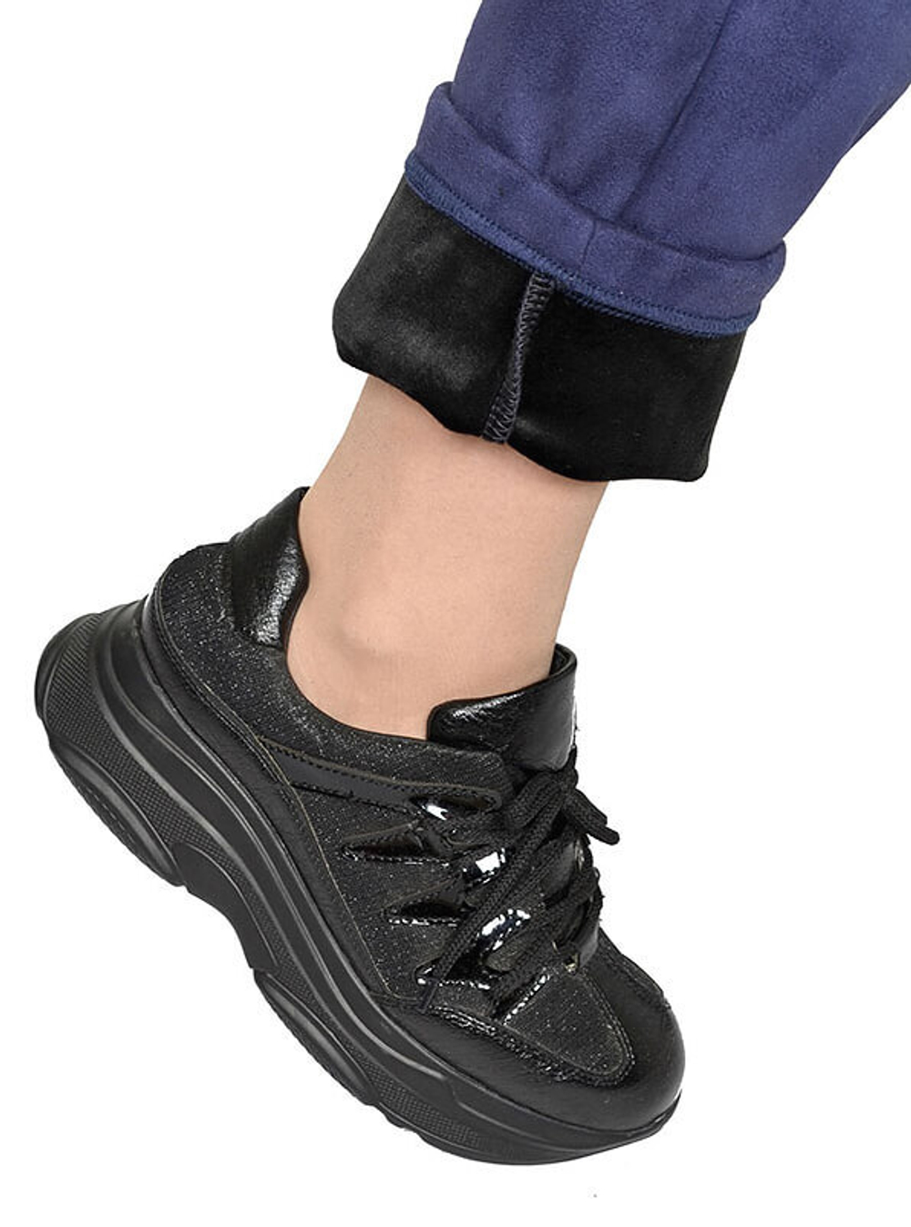 Брюки из экозамши на флисе Эра
