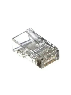 Комплект: Интернет кабель уличный витая пара UTP 4 cat.5e, одножильный с коннектором rj45 и колпачками rj45 внешний для наружной прокладки 100 метров