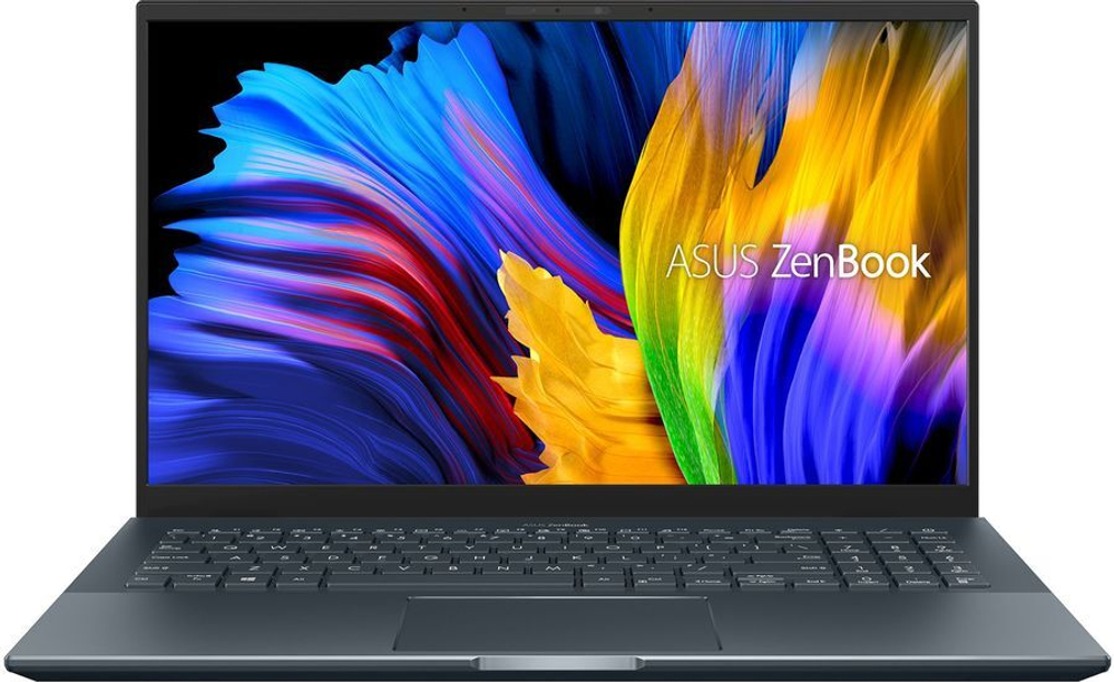 Ноутбук Asus Zenbook Pro 15.6"; UM535QA-KS238 (90NB0UK1-M002S0) Ryzen 7 5800H 16Gb SSD512Gb AMD Radeon 15.6" IPS Touch FHD (1920x1080)  WiFi BT Cam noOS grey