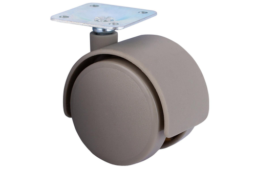 РОЛИК СТРОЙБАТ ДВОЙНОЙ НА ПЛОЩ СЕРЫЙ 50ММ