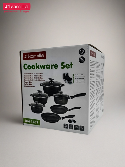 Набор посуды 10 предметов из литого алюминия Kamille KM 4437