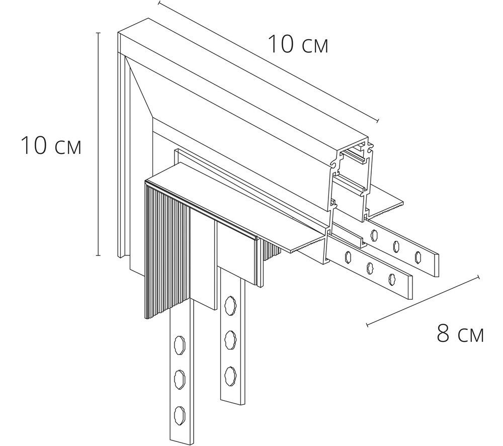 Коннектор угловой внутренний для магнитного шинопровода Arte Lamp