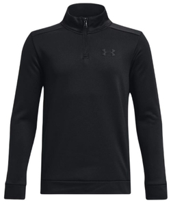 Кофта для мальчика теннисная Under Armour Boys' Armour Fleece 1/4 Zip - black