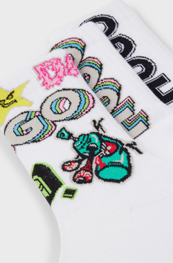 Носки (3 пары) мужские HUGO 3P QS STICKERBOMB CC 10261128 01