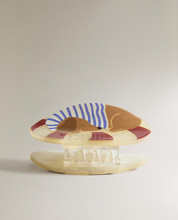 Заколка для волос Zara Home, акрил, коричневый, 5632/722