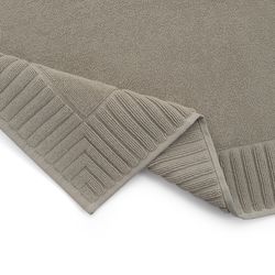 Коврик для ванной с фактурным бортиком бежево-серого цвета из коллекции Essential, 50х80 см