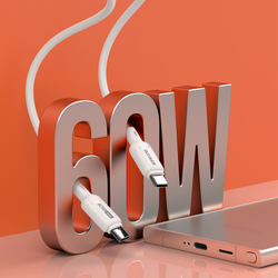 Силиконовый кабель 60W разъем с USB-C на USB-C, длина 100см (1м), серия SILI Series от Dux Ducis