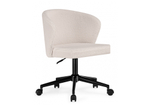 Офисное кресло Woodville Lika white teddy, black, ножки черные