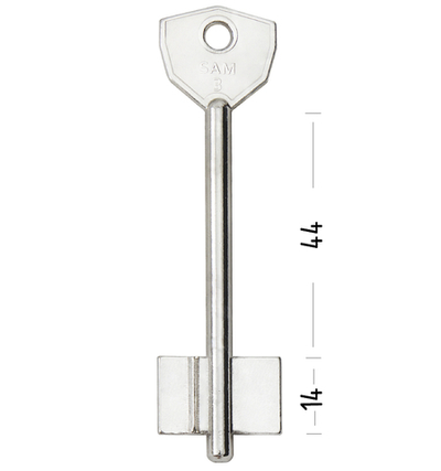 Заготовка сувальдного ключа 10731 SAM3D