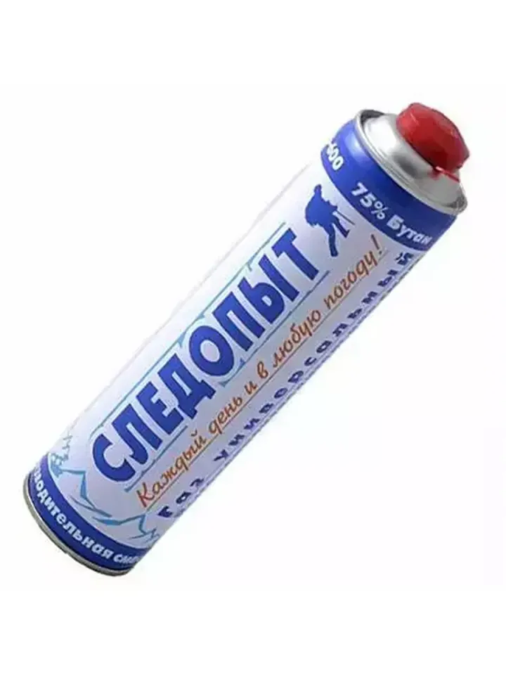 Газ для портативной плиты СЛЕДОПЫТ резьбового типа 336гр (всесезонный)