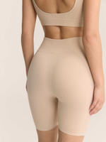 Бесшовные укороченные велосипедки в рубчик