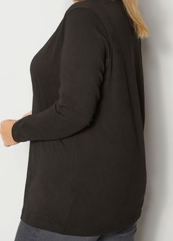 Лонгслив 17214 черный в рубчик