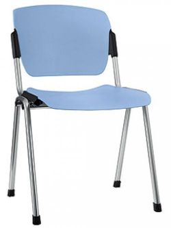 Стул ERA plast chrome (синяя)