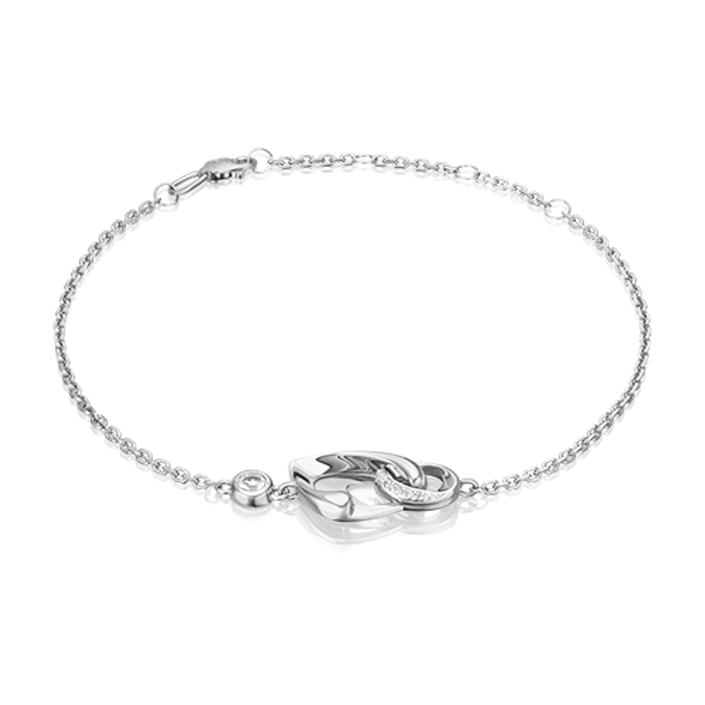 Браслет «Настроение» из белого золота с натуральными топазами white